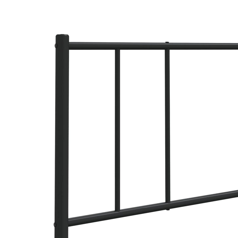 Hoofdbord metaal 107 cm zwart