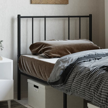 Hoofdbord metaal 107 cm zwart