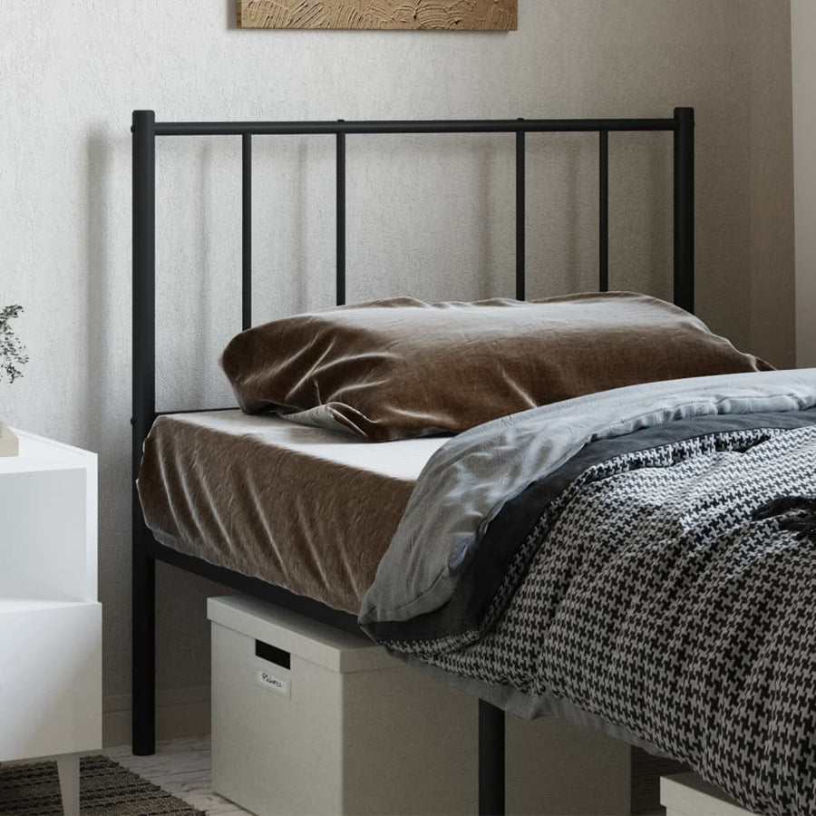 Hoofdbord metaal 107 cm zwart
