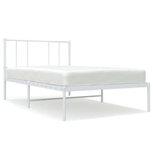 Bedframe Metaal 80 x 200 cm Wit met hoofdbord