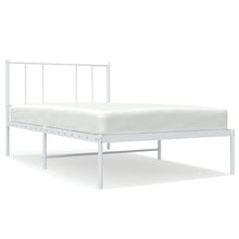 Bedframe Metaal 90 x 190 cm Wit met hoofdbord