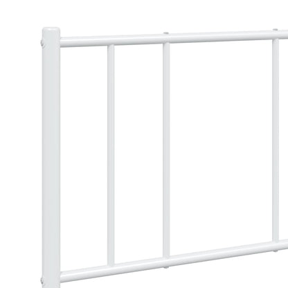 Bedframe Metaal 120 x 200 cm Wit met hoofdbord