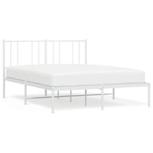 Bedframe Metaal 140 x 200 cm Wit met hoofdbord