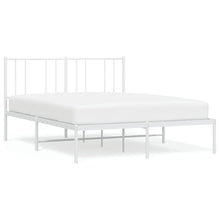 Bedframe Metaal 160 x 200 cm Wit met hoofdbord