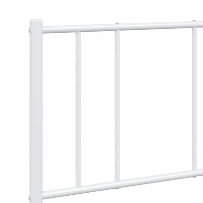 Bedframe Metaal 160 x 200 cm Wit met hoofdbord