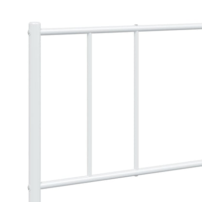 Bedframe Metaal 180 x 200 cm Wit met hoofdbord