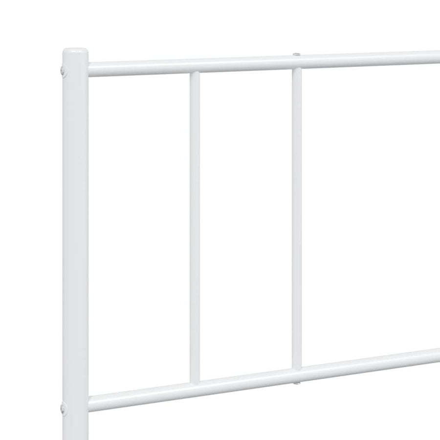 Bedframe Metaal 180 x 200 cm Wit met hoofdbord