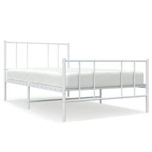 Bedframe Met Hoofd- En Voeteneinde Metaal 80 x 200 cm Wit met hoofdbord & voetbord
