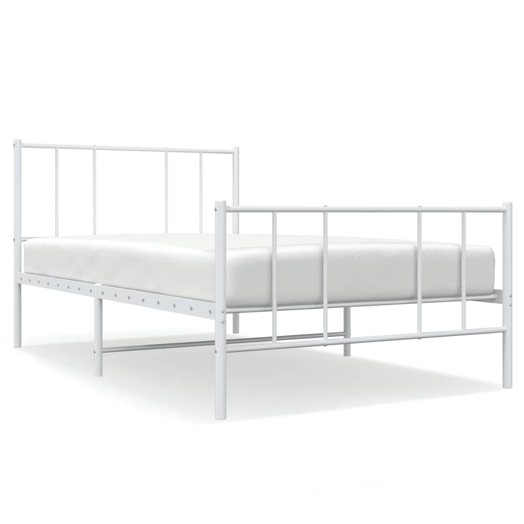 Bedframe Met Hoofd- En Voeteneinde Metaal 100 x 200 cm