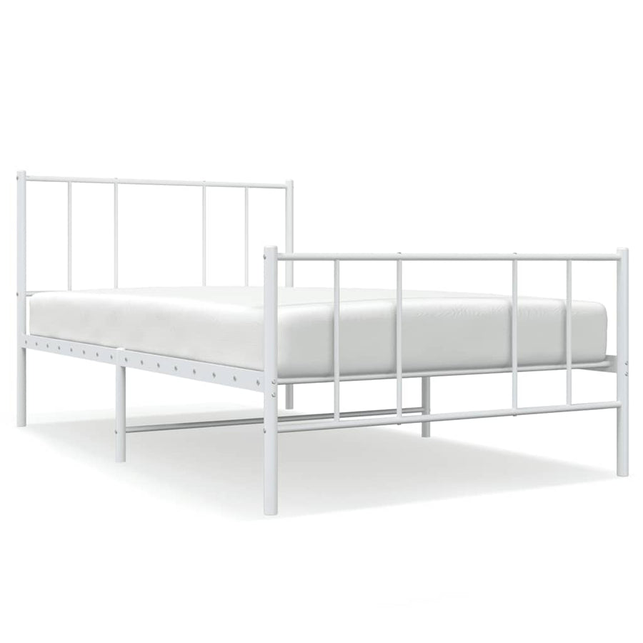 Bedframe Met Hoofd- En Voeteneinde Metaal 100 x 200 cm
