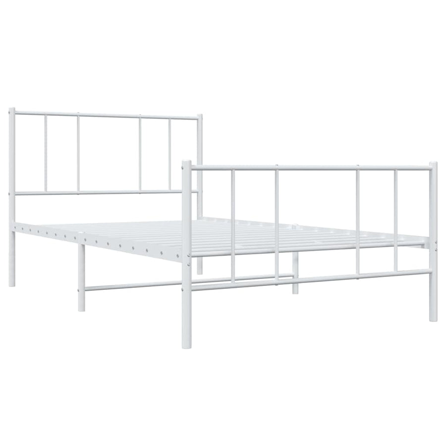 Bedframe Met Hoofd- En Voeteneinde Metaal 100 x 200 cm