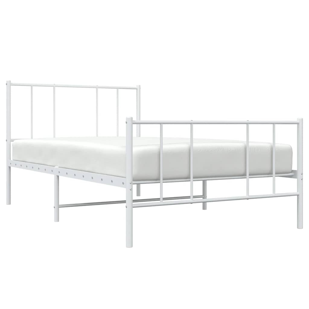 Bedframe Met Hoofd- En Voeteneinde Metaal 100 x 200 cm