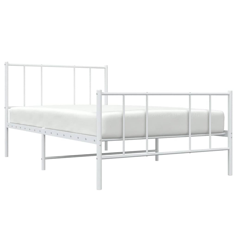 Bedframe Met Hoofd- En Voeteneinde Metaal 100 x 200 cm