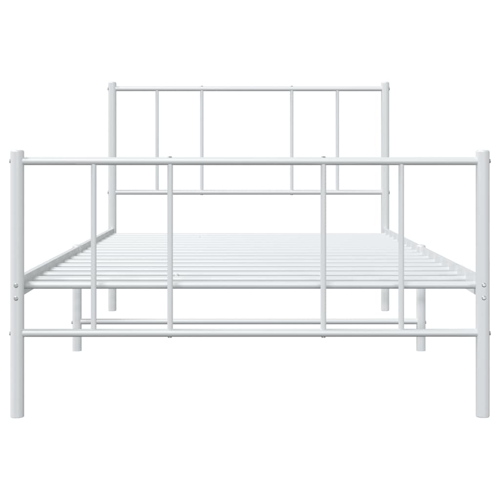 Bedframe Met Hoofd- En Voeteneinde Metaal 100 x 200 cm