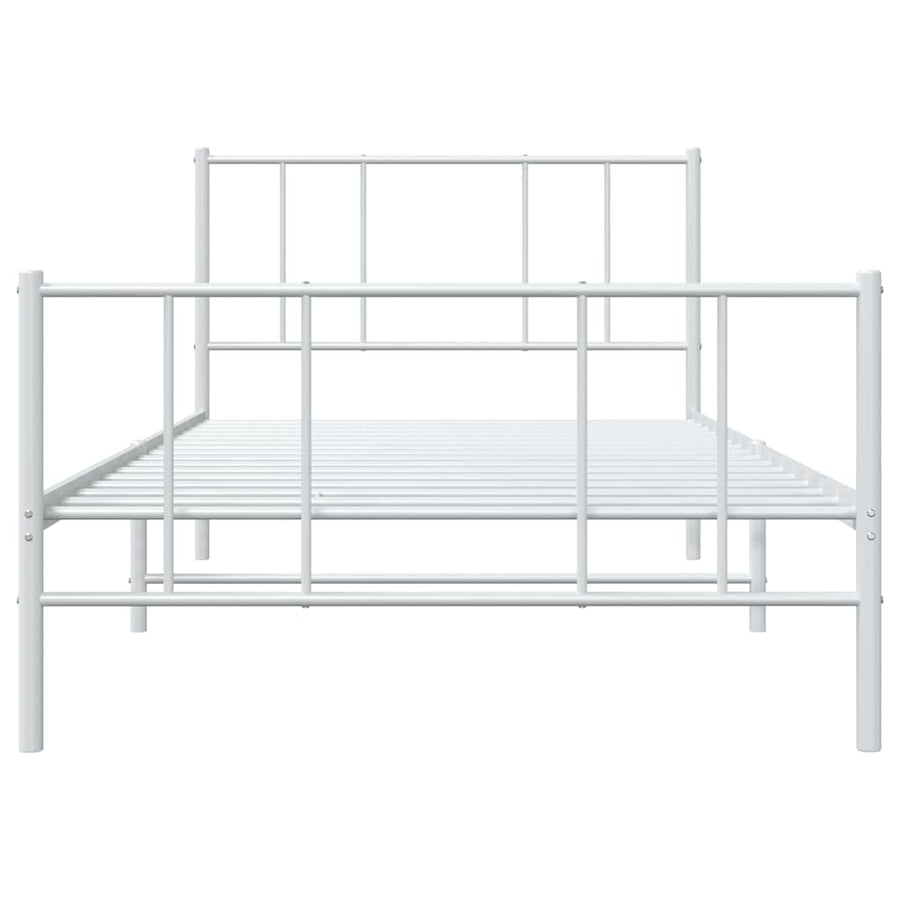 Bedframe Met Hoofd- En Voeteneinde Metaal 100 x 200 cm