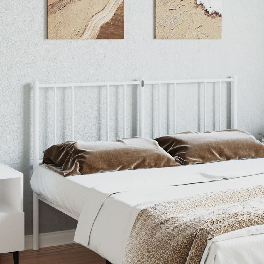 Hoofdbord Metaal Wit 120 Cm