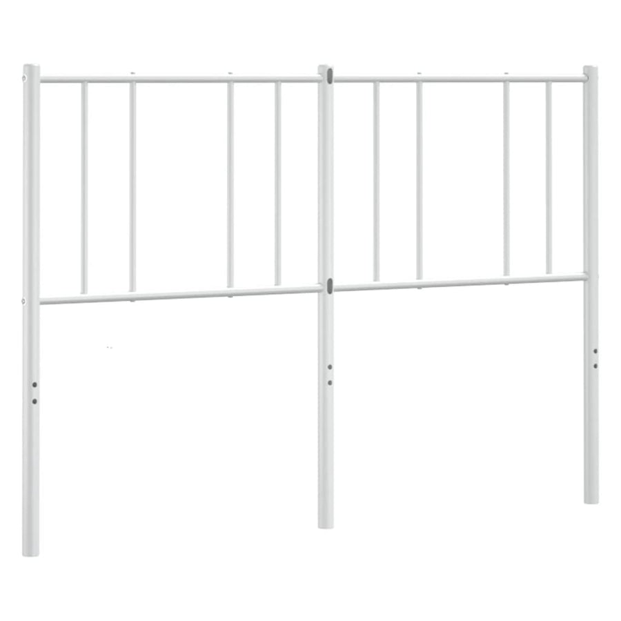 Vervangend hoofdbord 135 cm metaal wit