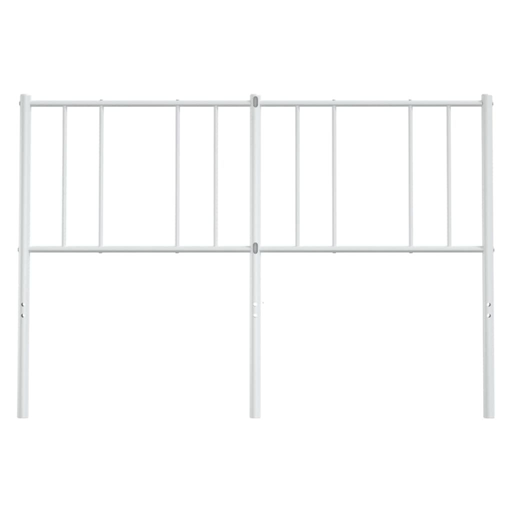 Vervangend hoofdbord 135 cm metaal wit