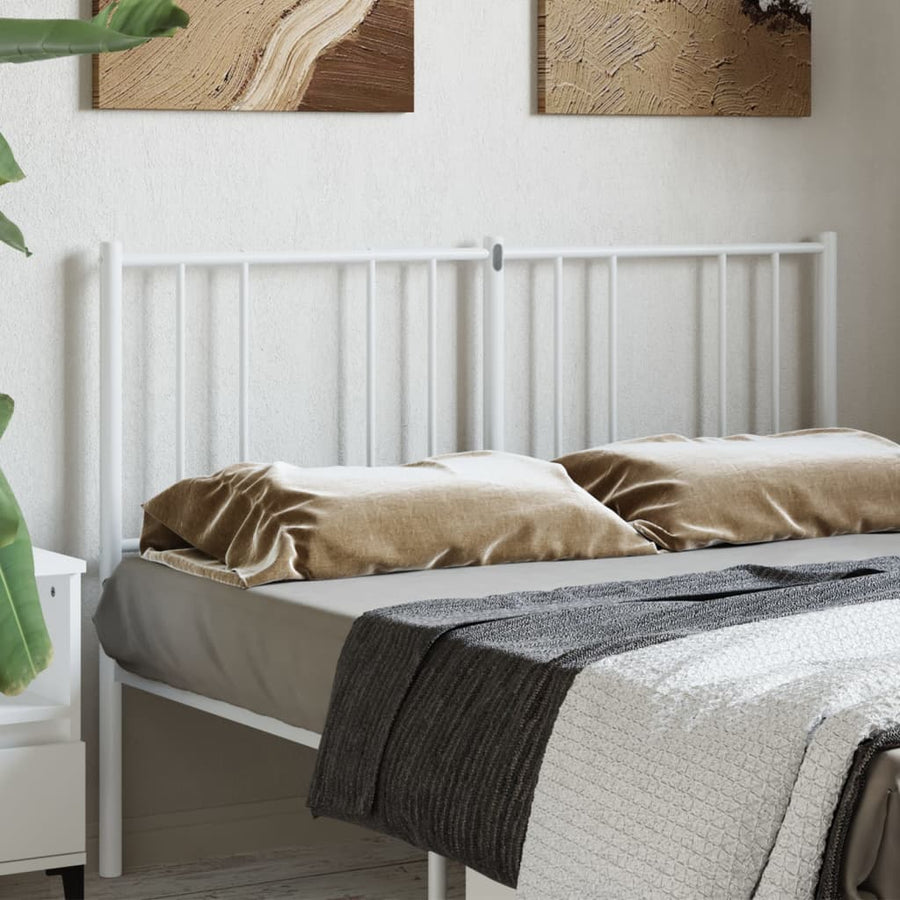 Vervangend hoofdbord 135 cm metaal wit