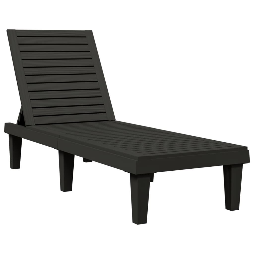 Ligbedden 155X58X83 Cm Polypropeen 2 Zwart