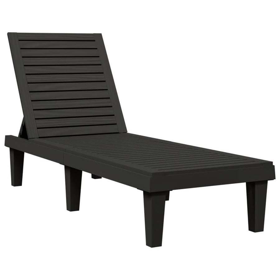 Ligbedden 155X58X83 Cm Polypropeen 2 Zwart