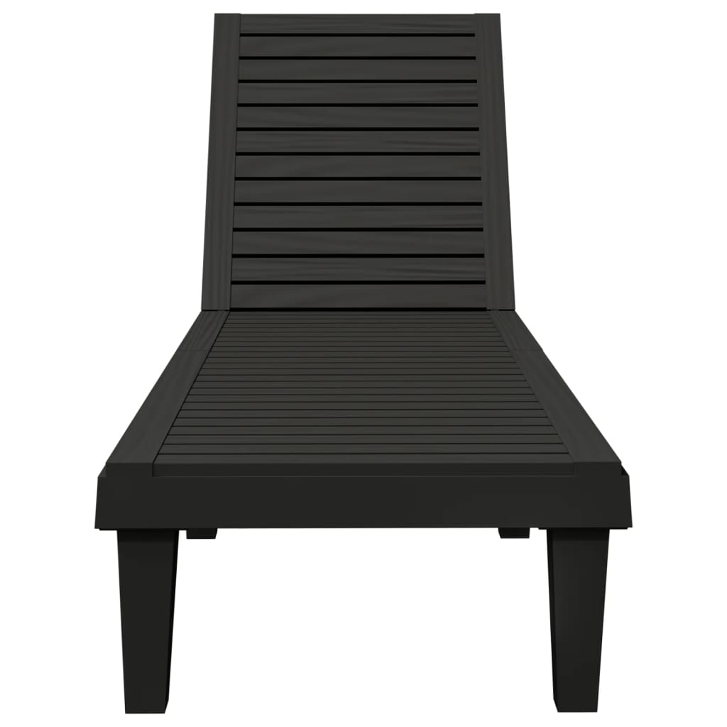 Ligbedden 155X58X83 Cm Polypropeen 2 Zwart