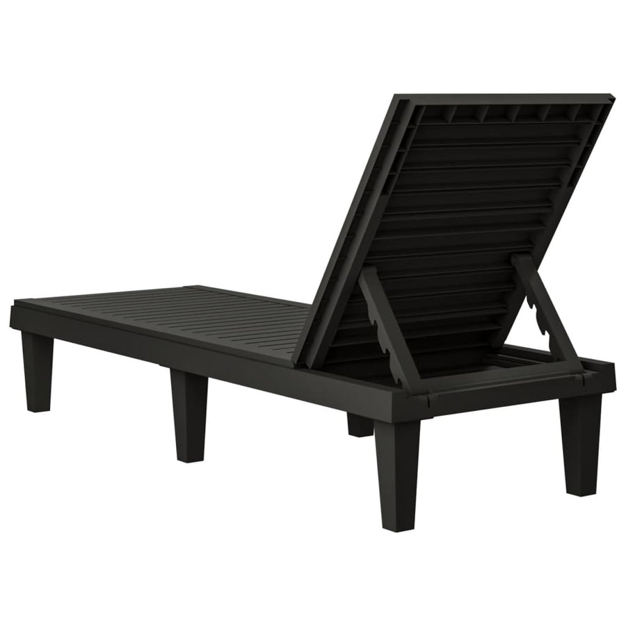 Ligbedden 155X58X83 Cm Polypropeen 2 Zwart