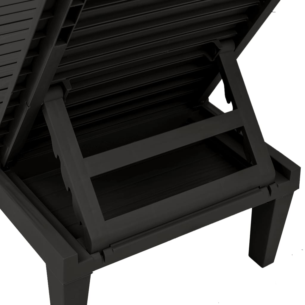 Ligbedden 155X58X83 Cm Polypropeen 2 Zwart