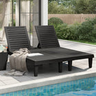 Double sun lounger 155x138x83 cm polypropylene black