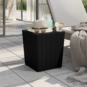 Garden table with removable lid polypropylene black