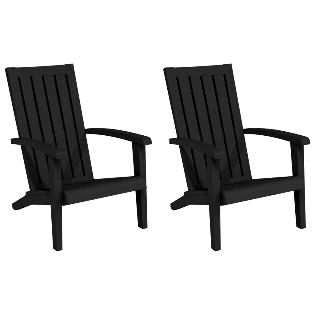 Tuinstoelen Adirondack Polypropeen 2 Zwart
