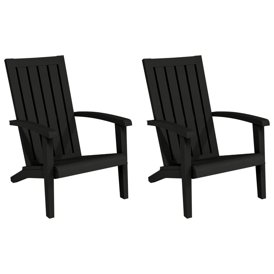 Tuinstoelen Adirondack Polypropeen 2 Zwart