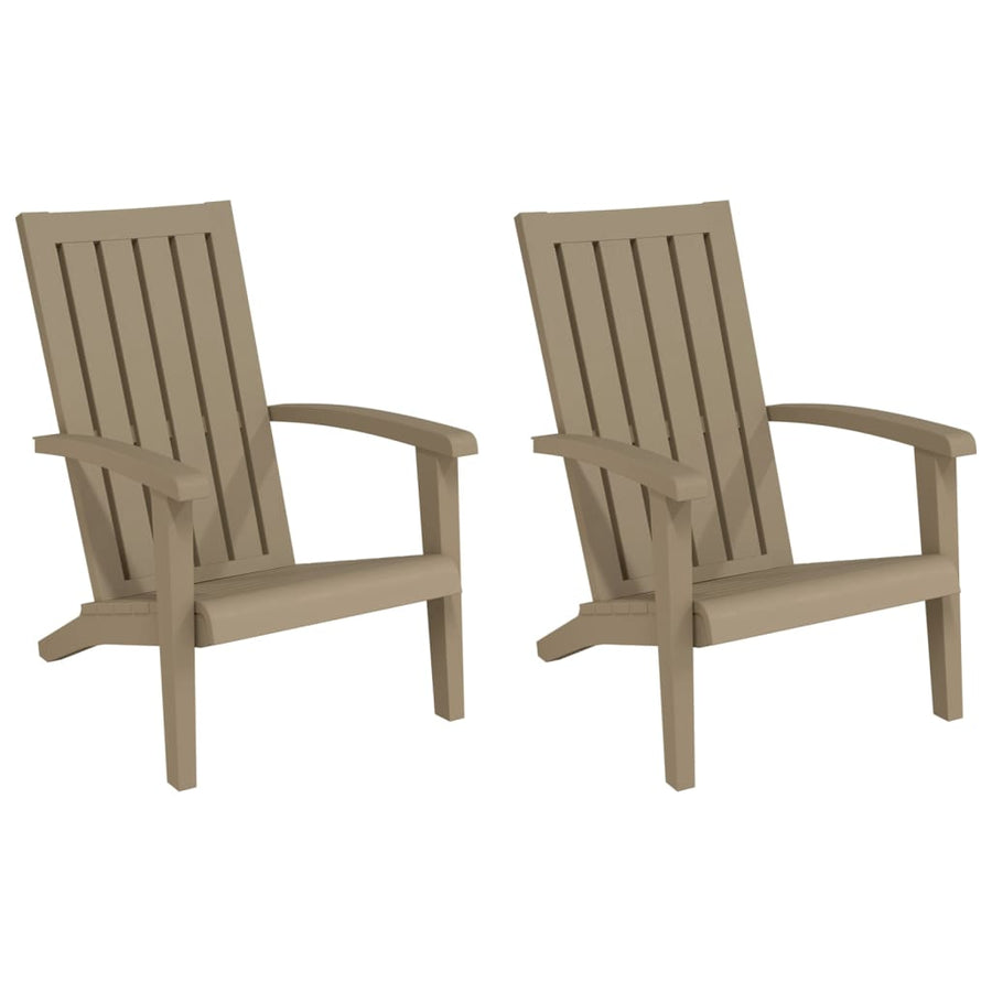 Tuinstoelen Adirondack Polypropeen 2 Lichtbruin