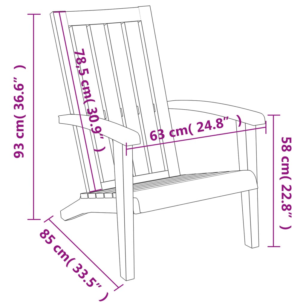 Tuinstoelen Adirondack Polypropeen 2 Lichtbruin