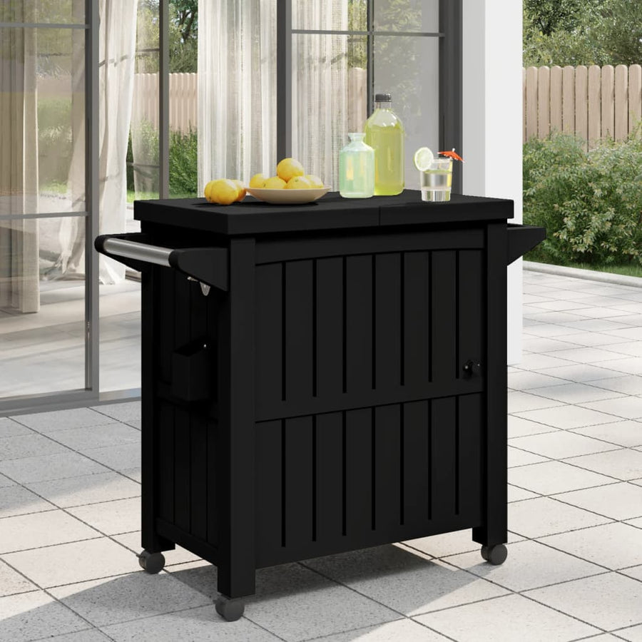 Serveerwagen 3-In-1 Polypropeen Zwart