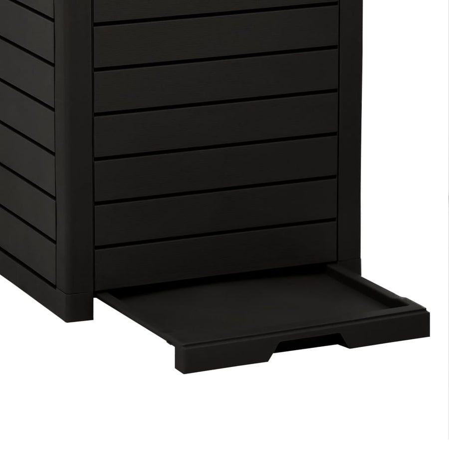 Vuilnisbak Voor Buiten 4X4X86 Cm Polypropeen Zwart