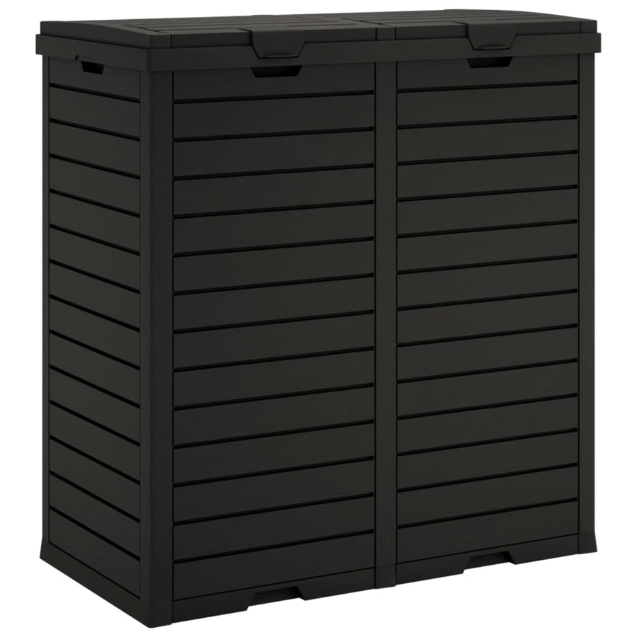 Vuilnisbak Voor Tuin 78X41X86 Cm Polypropeen Zwart