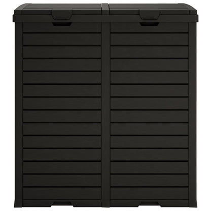 Vuilnisbak Voor Tuin 78X41X86 Cm Polypropeen Zwart