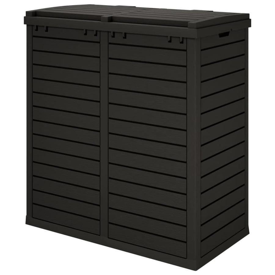 Vuilnisbak Voor Tuin 78X41X86 Cm Polypropeen Zwart