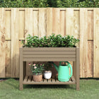 Raised garden bed 110x45x79 cm polypropylene light brown