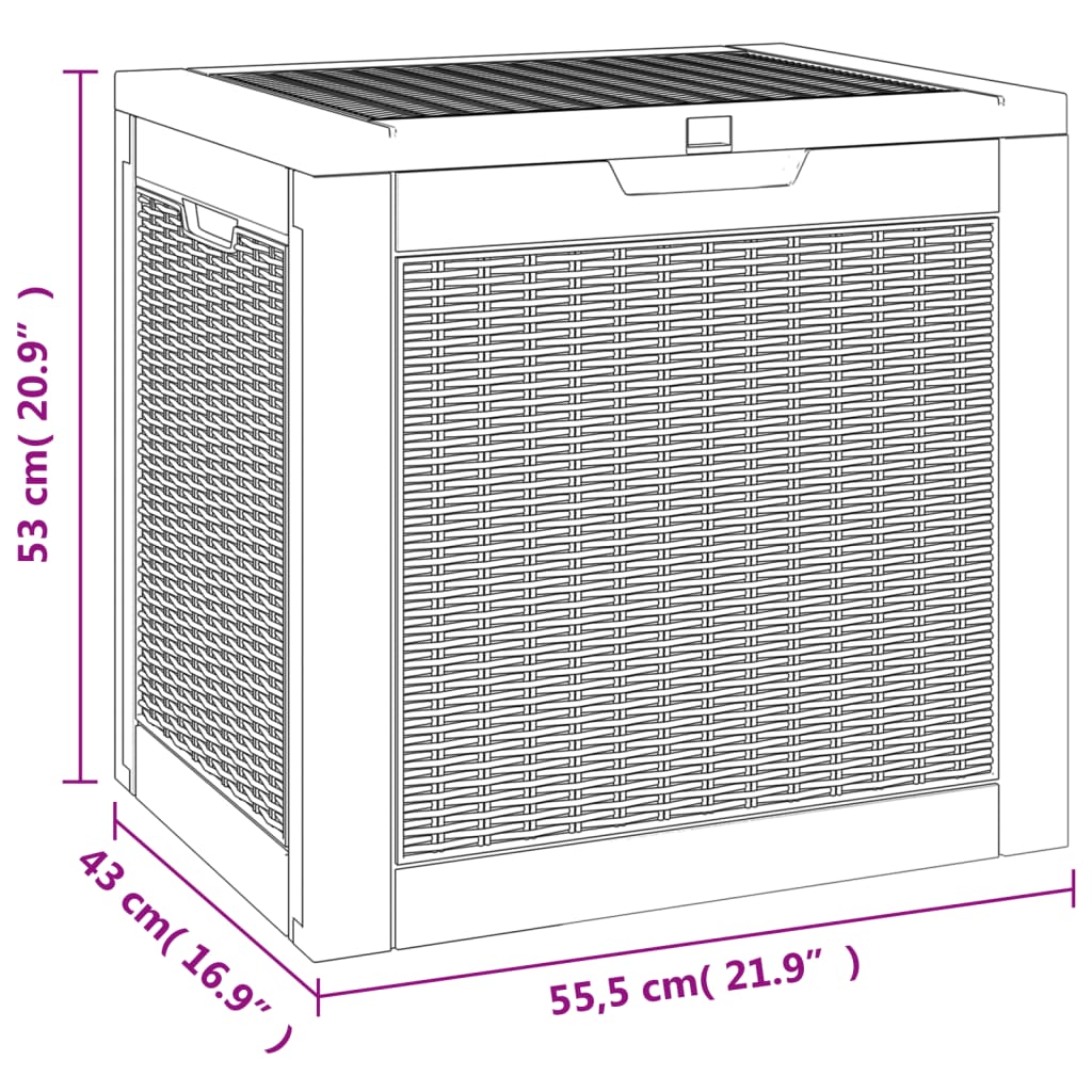 Tuinbox 55,5X43X53 Cm Polypropeen Lichtbruin