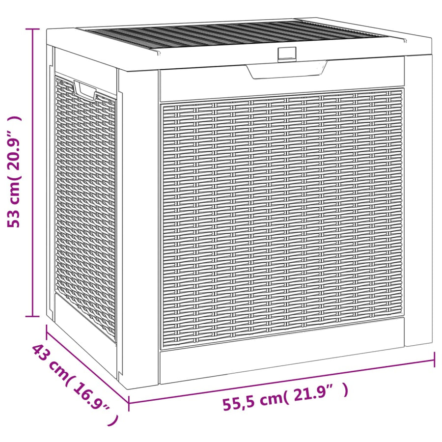 Tuinbox 55,5X43X53 Cm Polypropeen Lichtbruin