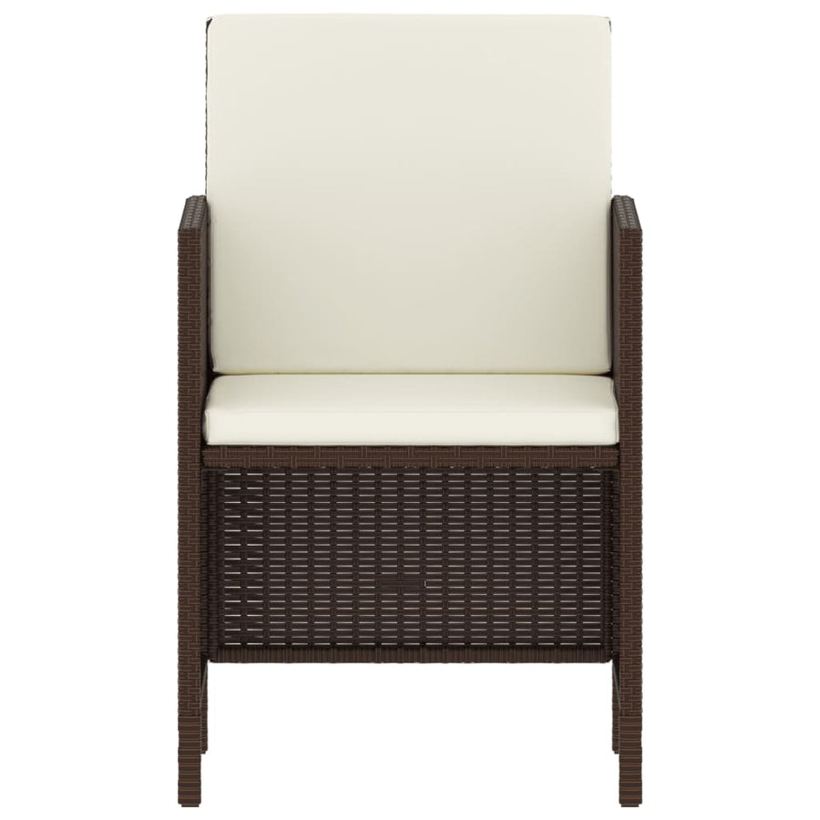 6-Delige Tuinset Met Kussens Poly Rattan Bruin