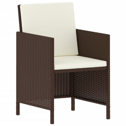 6-Delige Tuinset Met Kussens Poly Rattan Bruin