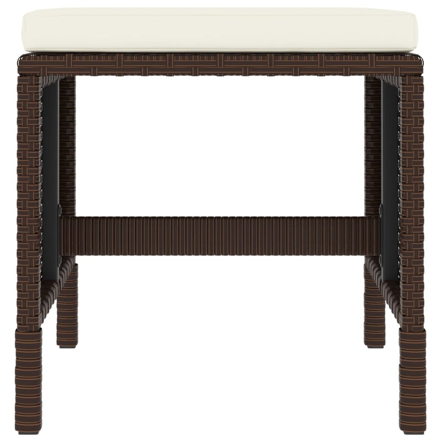 6-Delige Tuinset Met Kussens Poly Rattan Bruin