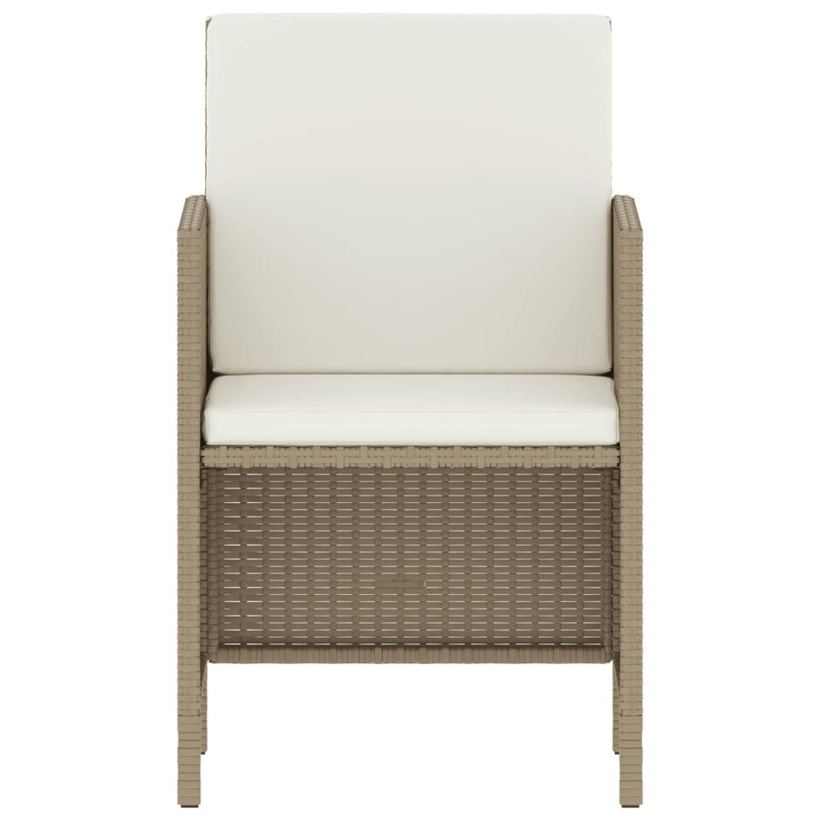 6-Delige Tuinset Met Kussens Poly Rattan Beige