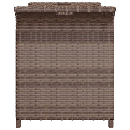 Tuinbank Met Kussen Poly Rattan 116 x 46 x 57 cm Bruin