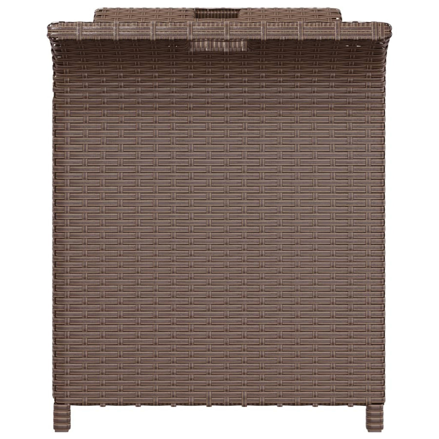 Tuinbank Met Kussen Poly Rattan 116 x 46 x 57 cm Bruin