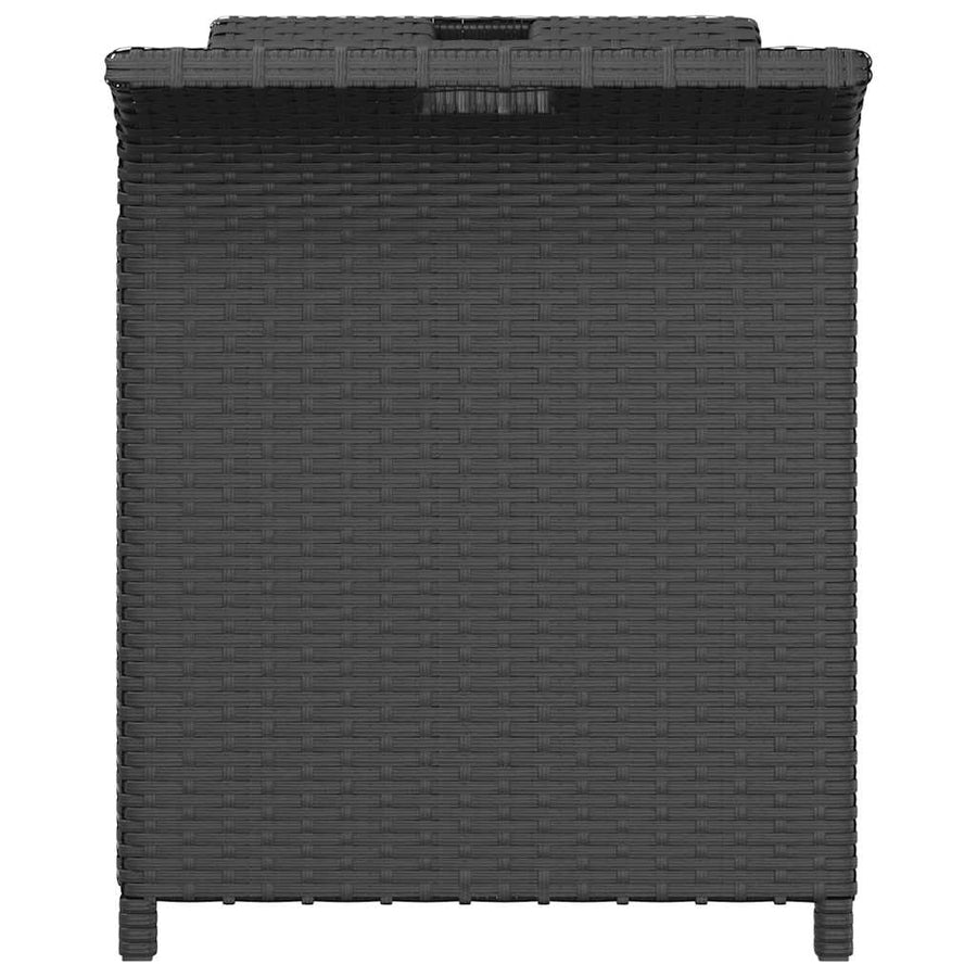 Tuinbank Met Kussen Poly Rattan 116 x 46 x 57 cm Zwart