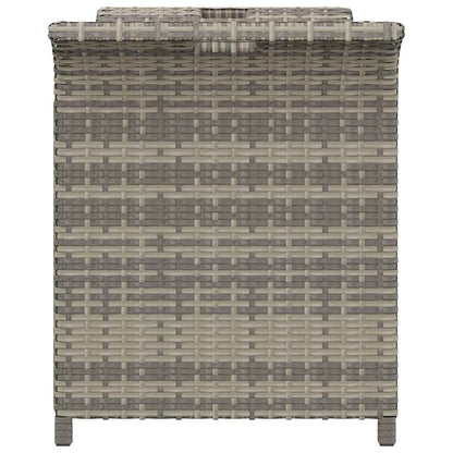 Tuinbank Met Kussen Poly Rattan 116 x 46 x 57 cm Grijs